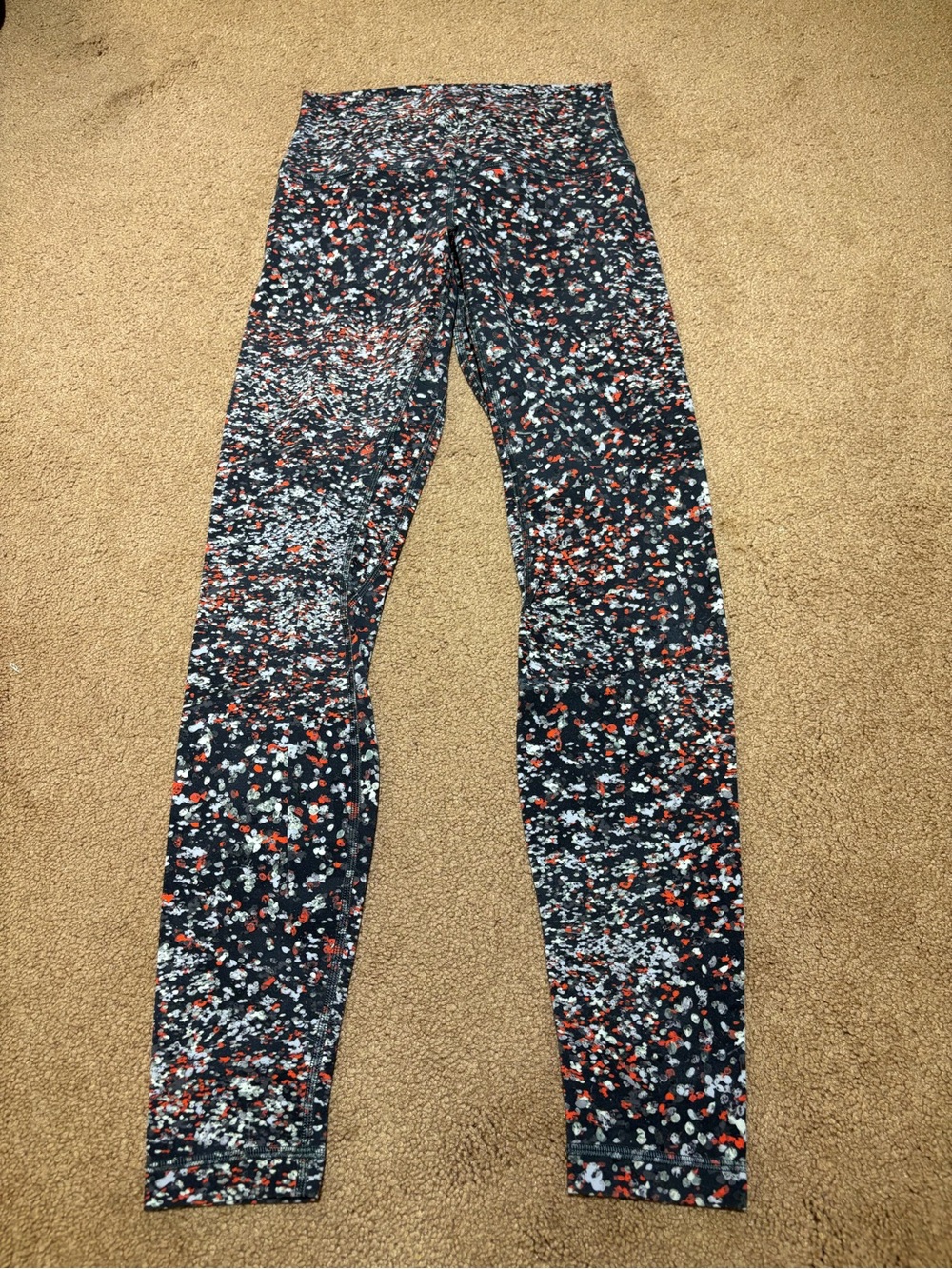 Lululemon Navy Speckled High-Rise Active Leggings size 6